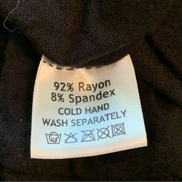 VERTIGO PARIS Blouse Women’s XL Black Side Ruching Body Con Dark Academe. - Picture 8 of 11